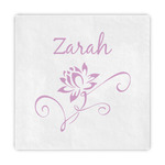 Lotus Flowers Standard Decorative Napkins (Personalized)