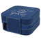 Lotus Flowers Travel Jewelry Boxes - Leather - Navy Blue - View from Rear