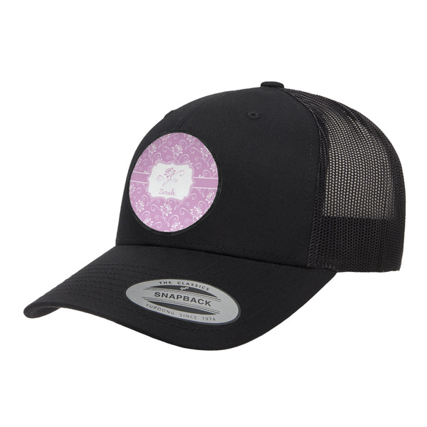 Custom Lotus Flowers Trucker Hat - Black (Personalized)