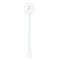 Lotus Flowers White Plastic 5.5" Stir Stick - Round - Single Stick