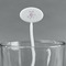 Lotus Flowers White Plastic 7" Stir Stick - Oval - Main