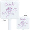 Lotus Flowers White Plastic Stir Stick - Double Sided - Approval