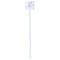 Lotus Flowers White Plastic Stir Stick - Double Sided - Square - Single Stick