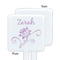 Lotus Flowers White Plastic Stir Stick - Single Sided - Square - Approval