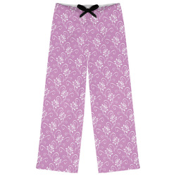 Lotus Flowers Womens Pajama Pants - L