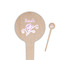 Lotus Flowers Wooden 4" Food Pick - Round - Closeup