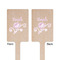 Lotus Flowers Wooden 6.25" Stir Stick - Rectangular - Double Sided - Front & Back