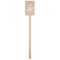 Lotus Flowers Wooden 6.25" Stir Stick - Rectangular - Single Stick