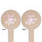 Lotus Flowers Wooden 6" Food Pick - Round - Double Sided - Front & Back