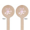 Lotus Flowers Wooden 6" Stir Stick - Round - Double Sided - Front & Back