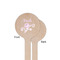 Lotus Flowers Wooden 6" Stir Stick - Round - Single Sided - Front & Back