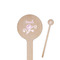 Lotus Flowers Wooden 7.5" Stir Stick - Round - Closeup