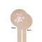 Lotus Flowers Wooden 7.5" Stir Stick - Round - Single Sided - Front & Back