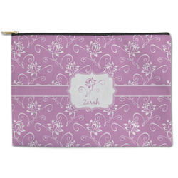 Lotus Flowers Zipper Pouch - Large - 12.5"x8.5" (Personalized)