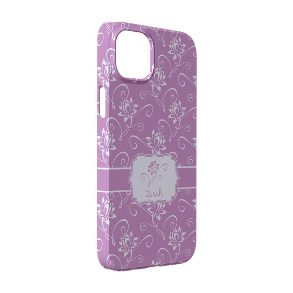 Custom Lotus Flowers iPhone Case - Plastic - iPhone 14 Pro (Personalized)