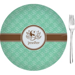 Om Glass Appetizer / Dessert Plate 8" (Personalized)