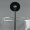 Om Black Plastic 5.5" Stir Stick - Round - Main