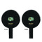 Om Black Plastic 7" Stir Stick - Double Sided - Round - Front & Back