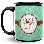 Om 11 Oz Coffee Mug - Black (Personalized)