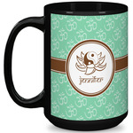 Om 15 Oz Coffee Mug - Black (Personalized)