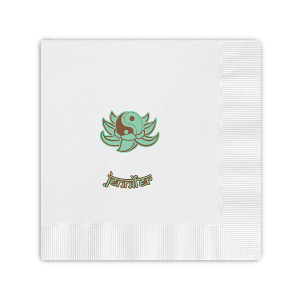 Custom Om Coined Cocktail Napkins (Personalized)