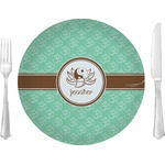 Om 10" Glass Lunch / Dinner Plates - Single or Set (Personalized)