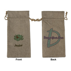 Om Large Burlap Gift Bag - Front & Back (Personalized)