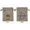 Om Medium Burlap Gift Bag - Front and Back