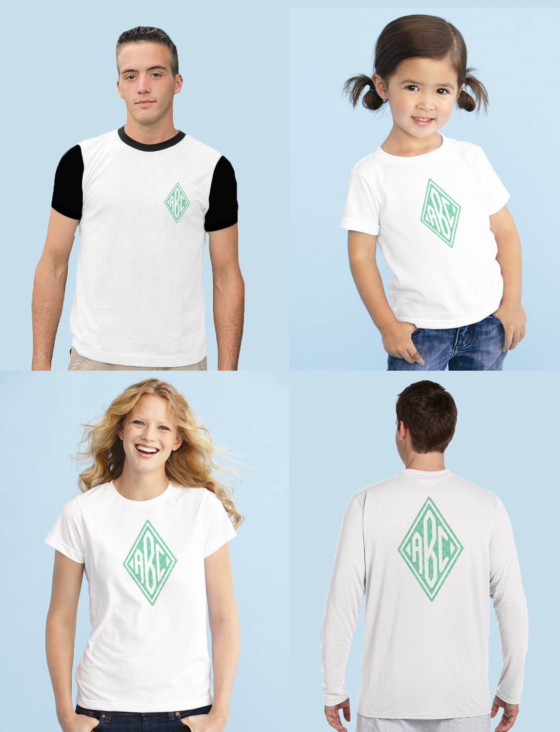 monogram sizing for shirts