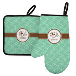 Om Left Oven Mitt & Pot Holder Set w/ Name or Text