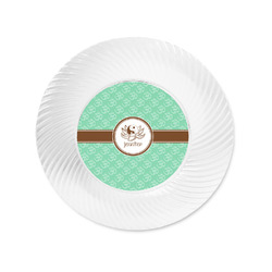 Om Plastic Party Appetizer & Dessert Plates - 6" (Personalized)