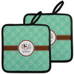 Om Pot Holders - Set of 2 w/ Name or Text