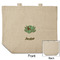 Om Reusable Cotton Grocery Bag - Front & Back View