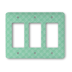 Om Rocker Style Light Switch Cover - Three Switch