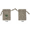 Om Small Burlap Gift Bag - Front Approval