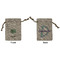 Om Small Burlap Gift Bag - Front and Back