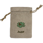 Om Small Burlap Gift Bag - Front (Personalized)