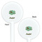 Om White Plastic 5.5" Stir Stick - Double Sided - Round - Front & Back