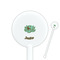 Om White Plastic 5.5" Stir Stick - Round - Closeup