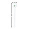 Om White Plastic 7" Stir Stick - Round - Dimensions