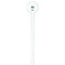 Om White Plastic 7" Stir Stick - Round - Single Stick