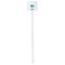 Om White Plastic Stir Stick - Double Sided - Square - Single Stick