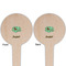 Om Wooden 4" Food Pick - Round - Double Sided - Front & Back