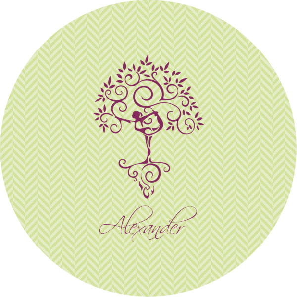 Custom Yoga Tree Multipurpose Round Labels - 1" (Personalized)