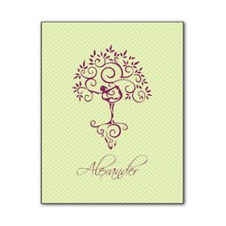 Yoga Tree Wood Print - 11x14 (Personalized)