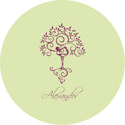 Yoga Tree Multipurpose Round Labels - 3" (Personalized)