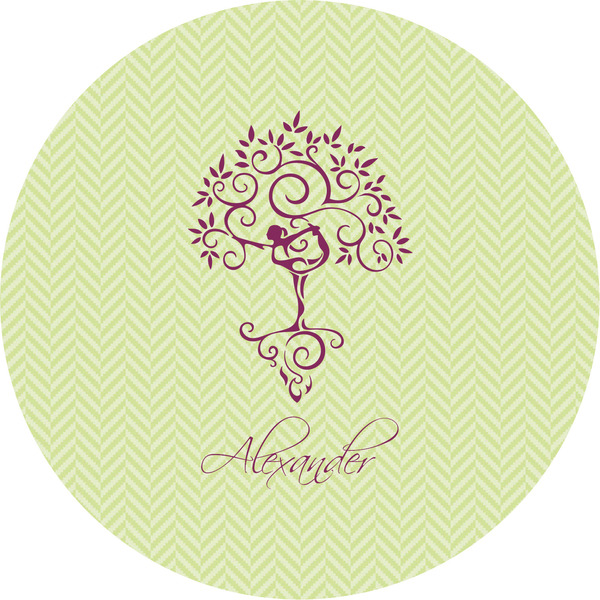 Custom Yoga Tree Multipurpose Round Labels - 5" (Personalized)