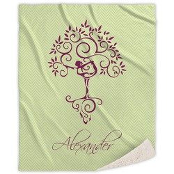 Yoga Tree Sherpa Throw Blanket - 60"x80" (Personalized)