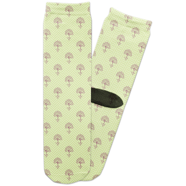 Custom Yoga Tree Adult Crew Socks