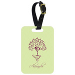 Yoga Tree Metal Luggage Tag w/ Name or Text